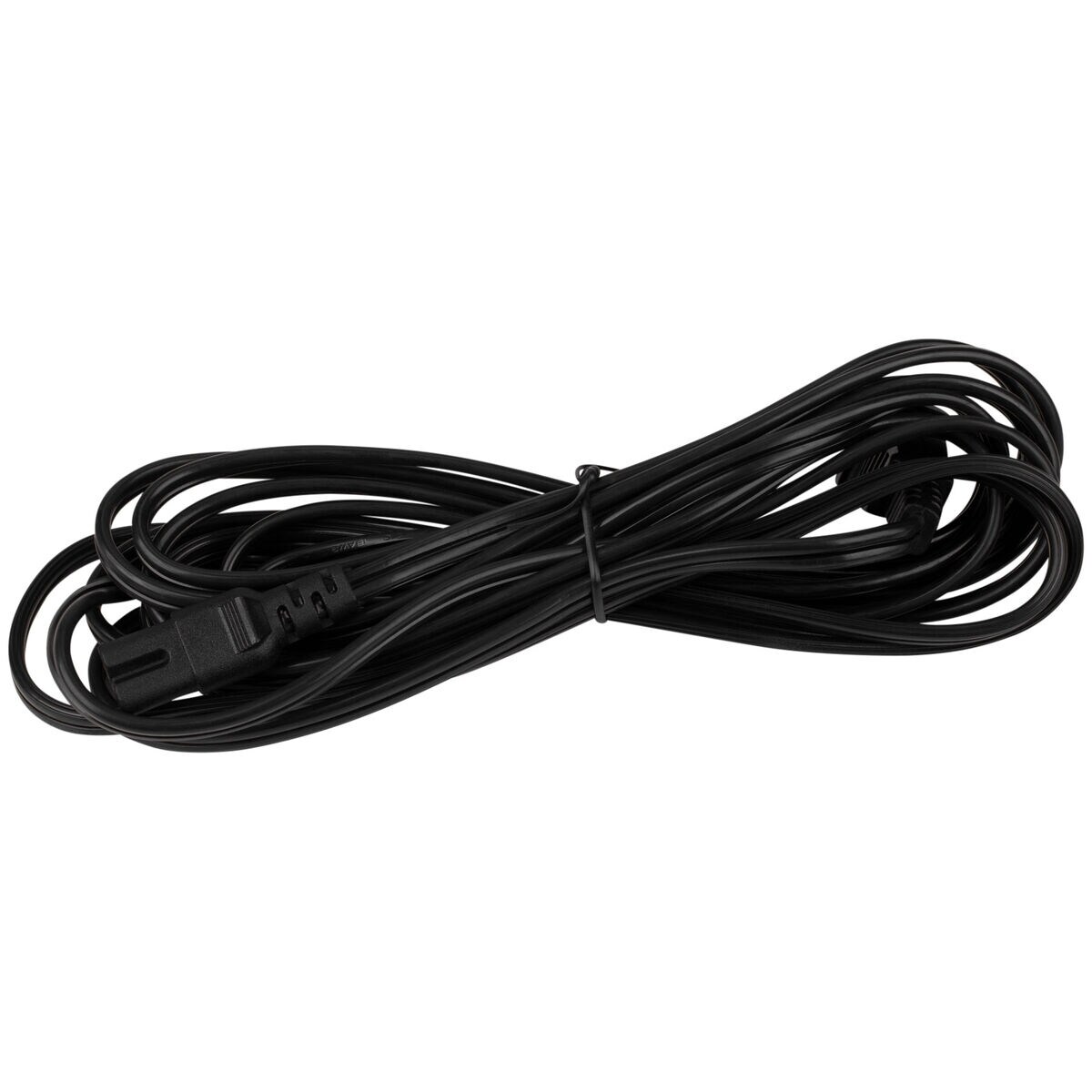 AC Power Cord NEMA 1-15P to IEC-60320-C7 18 AWG 2C 7A SPT-2 125V Black 15  ft.